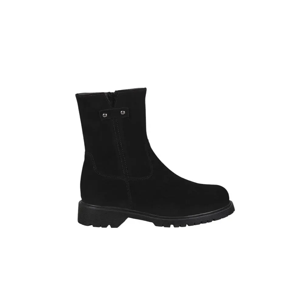 <<La Canadienne Hogan City Dry Waterproof Shearling Lined Black Suede Boot 9.5